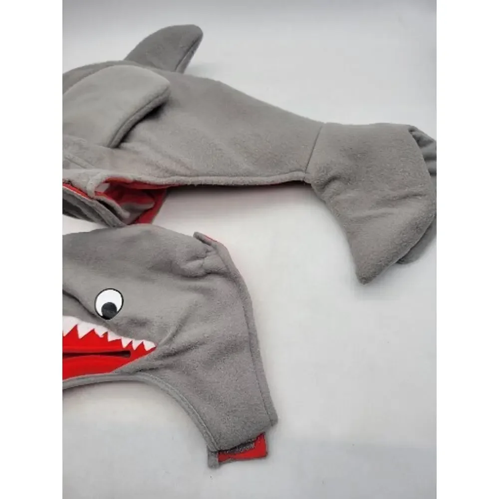 Shark Animal Gray Grey W/ Red Teeth Dog Costume Size L See Pictures